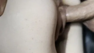 Bent over tiny ass up close fucking meaty grippy pussy