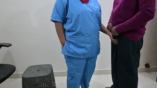 nurse having fun with patient