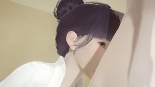 Hentai Uncensored - Shoko blowjob & penetrated on four in a library