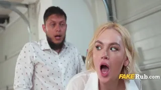 Big Tits Saleswomen Team Up To Please Car Customer