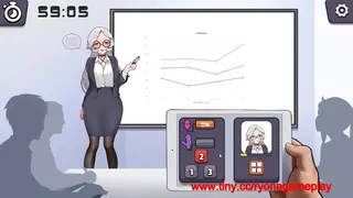 Hot woman showing off at a lecture in Mysterious email erotic game video