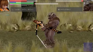 Pretty hentai woman Aya in sex with monster man in hot adult sex game video