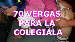 The most whore of the school, mega gang bang with Panties