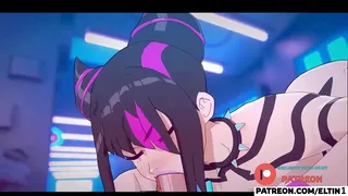 Juri Do Best Feet Jerking And Big Cumshot | Hottest Game Porn Animation