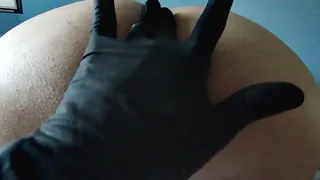 She fucks my asshole with a toy dick and explore my gape hole.