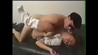 [Japanese Vintage Video]Tanned busty Gyaru in uniform