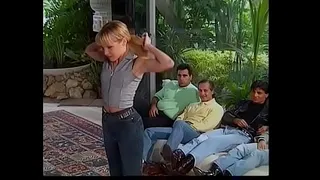 Pretty young gal with perfect tits and ass Sandy Balestra delivers herself up angry men with hard dicks
