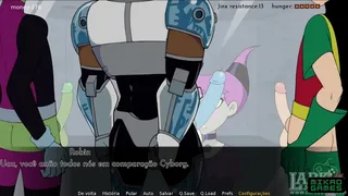 Game parody of Teen Titans ep 32 Novinha Jinx Sucking General Robin, Beast Boy and Cyborg