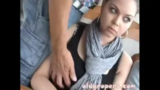 Stunning Big Boobs Brunette Groped on the Bus!