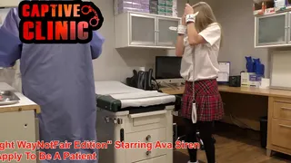 SFW - NonNude Ava Siren in Strangers In The Night Movie, Semi Naked Ava getting tied up and talking to the physician, See Full Medfet Movie Exclusively On Bondage Clinic For Many More MedFet Films!