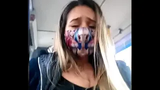 beautiful bogotana masturbates in urban bus