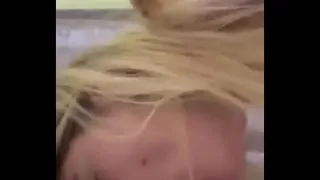 a blonde fucks her boyfriend's cock