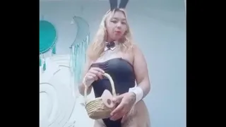 Playboy bunny playing very tasty