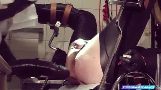 Rubber sister Agnes - massive pegging and deep anal fisting up to the upper arm