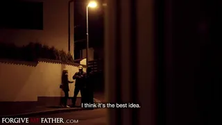 Cuck watches his cheating wife have rough sex in back of van for cash