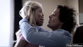 Teen Piper Perri finds her bf in trouble with some tattoo dudes.The small tits petite blonde offers her virgin pussy to them to pay off his debt