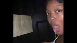 Took ebony chick to the gloryhole