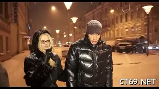 The passionate chick opens her mouth in order to start oral sex