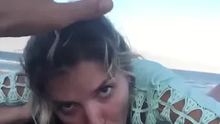 blonde big booty milf sucking big cock outdoor on beach I found her at fastdate.one