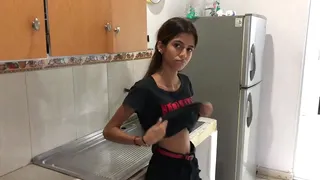 Whore stepsister gets excited in the new house and wants to give me delicious oral