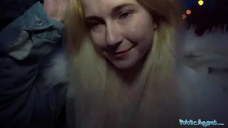Public Agent A facial for a pretty woman with tiny boobs