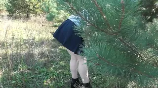 MILF no panties. No panties upskirt. Outdoor. Outside. Naked public