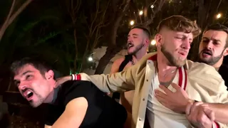 7 hot guys have a sexual encounter in the gardens of an abandoned hotel