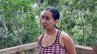 Outdoor fucking with my personal trainer, he has a big dick!