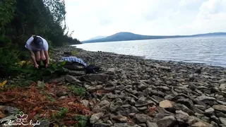 Big Tits Girl Fingering Pussy - Outdoor