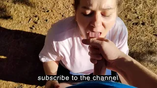 Sucking Big Cock in A Public Park