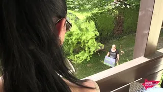 Neighbor invited and fucked public!