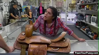 Brunette latina pounded by a huge cock