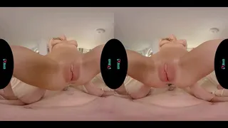 Petite brunette with perfect tits sucking then fucking your big dick in virtual reality