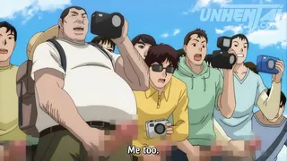 Costumed Teen Groped in PUBLIC Gets Horny & Pussy gets a WET Orgasm - Hentai Subtitled