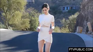 busty teenager street pussy in public location