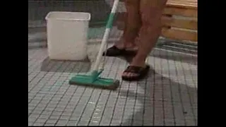 The cleaning boy