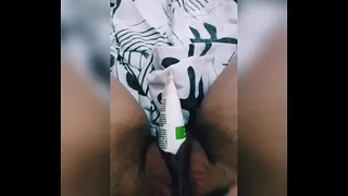 moaning while masturbating