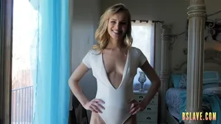 Sweet soft blondie gentel teasing solo showing ass