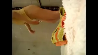 Busty girl spied in the shower