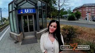 BBW SITS ON MY DICK!!  PUBLIC BLOWJOB and TABLE FUCK (FULL SCENE) - WolfWagner.Com