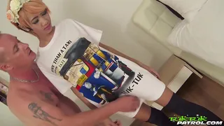 Big dick punishes shaved pussy