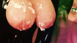 Lesbian Romantic Fuck: Latex and Whipped Cream, Big Boobs and Moans, Foot Fetish and Shiny Clothes! Arya Grander & FetishAura