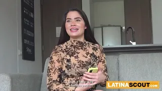 Colombian teen blow a huge cock and then is fucked from behind in order to get a job