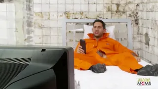 Hardcore sex with a busty blonde girl and a guy in prison