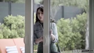 Landlady convinces tenant to be a man and fuck her.The big tits milf sucks cock and his wife catches them.The petite girl joins and he anal fucks them