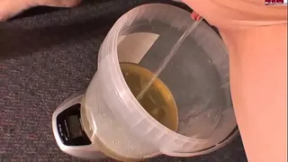 hot girl peeing in bucket