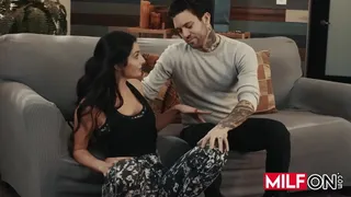 See this busty next door girl hottie fucked by her neighbor and sucking his massive dick