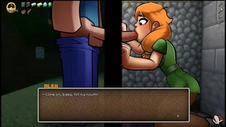 HornyCraft [ rule 34 sex games ] Ep.19 the green skin monster girl sucked me until I came on her face