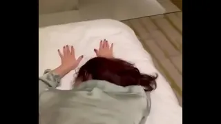 Insatiable Chinese girlfriend getting fucked by a Chinese guy behind her boyfriends back