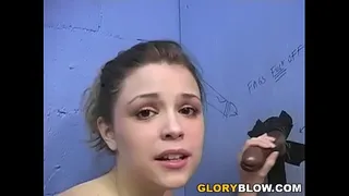 Brunette Teen Katie Thomas Sucks Black Cock At A Glory Hole